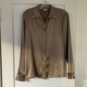 Nordstrom Studio 121 Silk Charmeuse Blouse